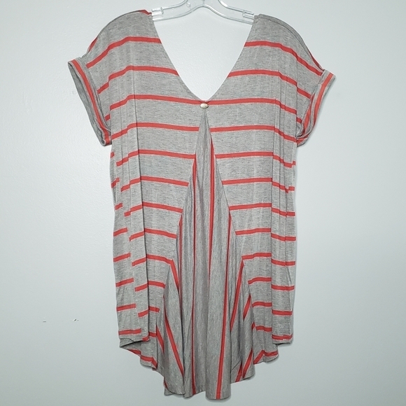 Anthro Pure + Good tail stripe hi/lo hem tee S - Picture 5 of 9